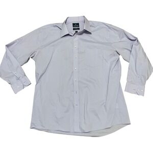 Stafford Mens Lavender Easy Care Broadcloth‎ Dress Shirt Regular Fit 17.5 34-35
